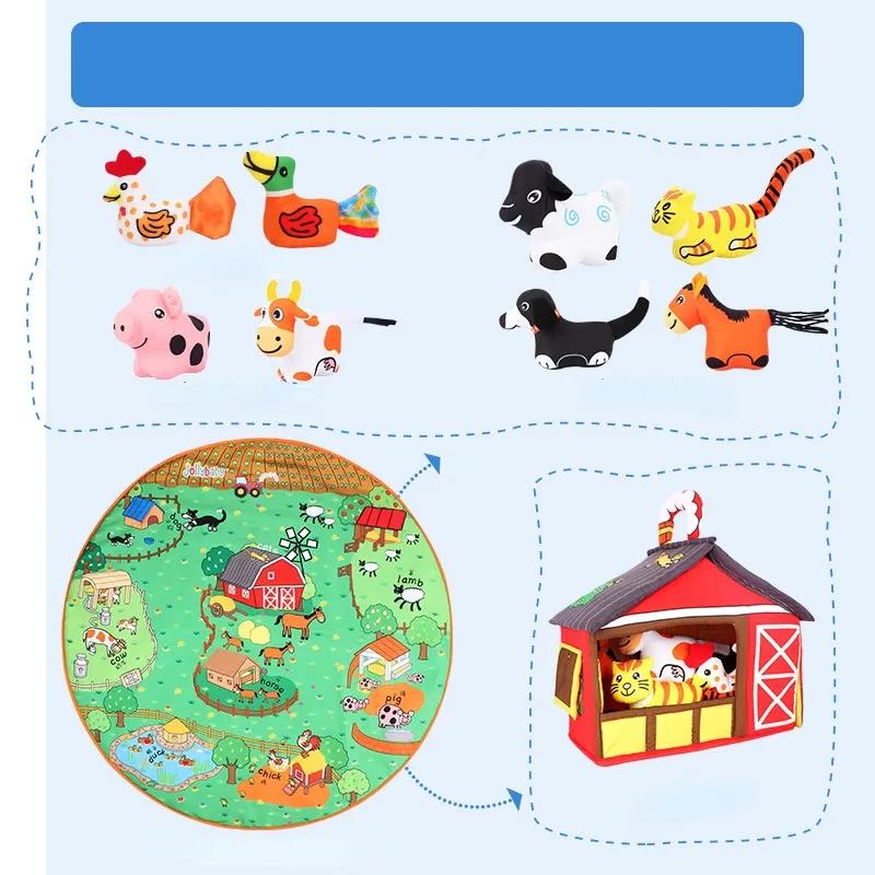 0-1-3 Years Baby Early Education 3D Cloth Book Happy Game Blanket Fun Dolls