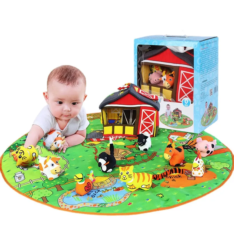 0-1-3 Years Baby Early Education 3D Cloth Book Happy Game Blanket Fun Dolls