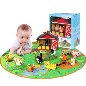 0-1-3 Years Baby Early Education 3D Cloth Book Happy Game Blanket Fun Dolls