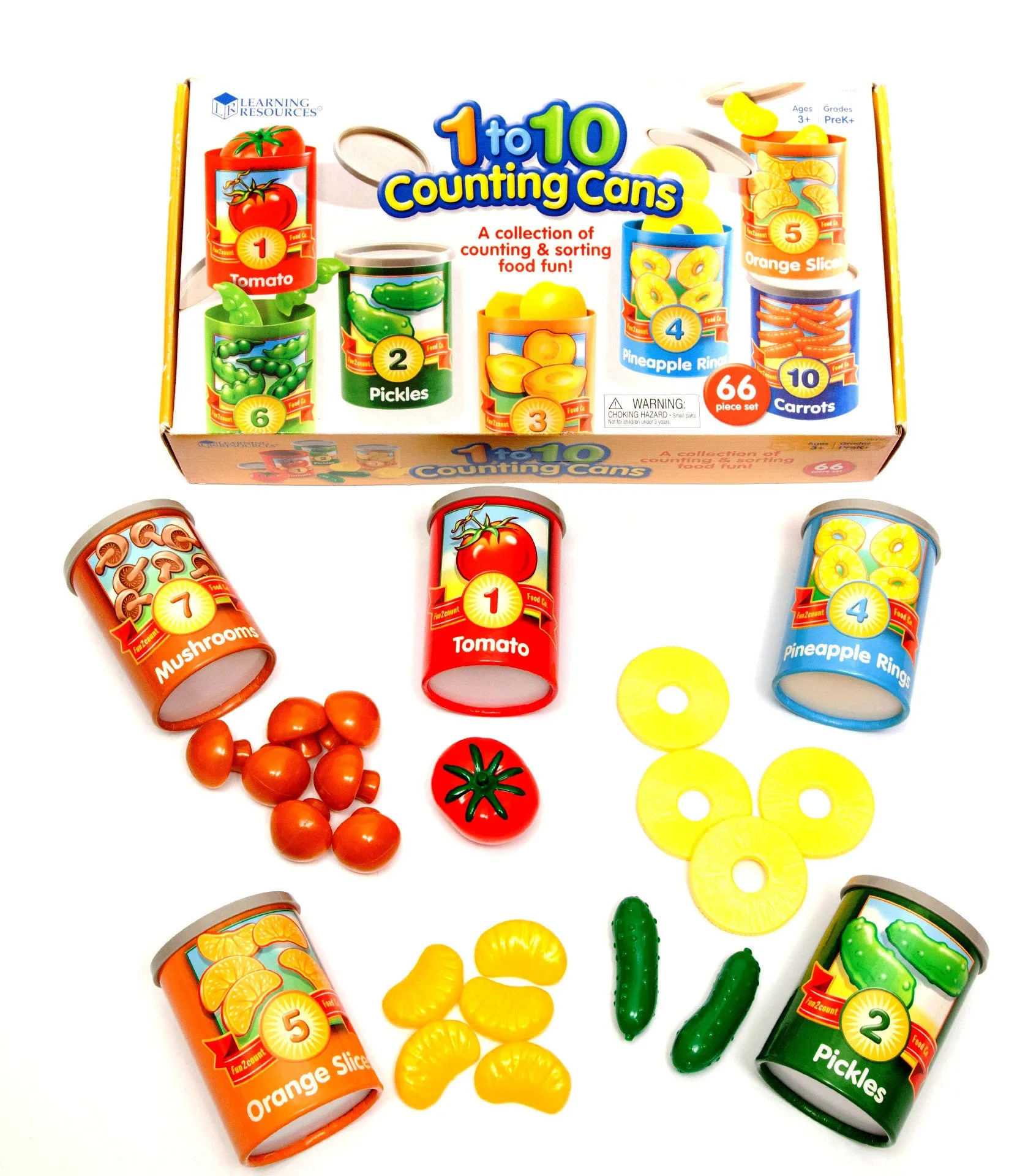 1 to 10 Counting Cans