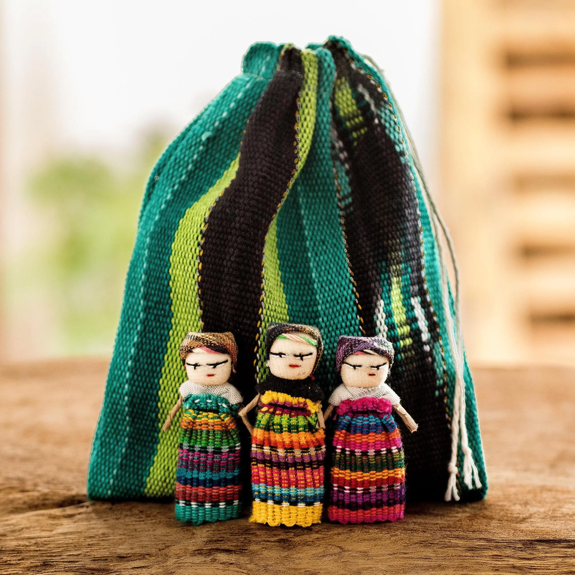 12 Guatemala Handcrafted Cotton Worry Doll Figurines - A Dozen Friends | NOVICA