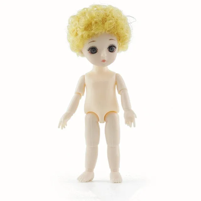13 Moveable Jointed 15cm 1/8 Dolls Toys BJD Baby Doll Naked Nude Women Body Fashion Dolls Toy for Girls Gift Normal Skin