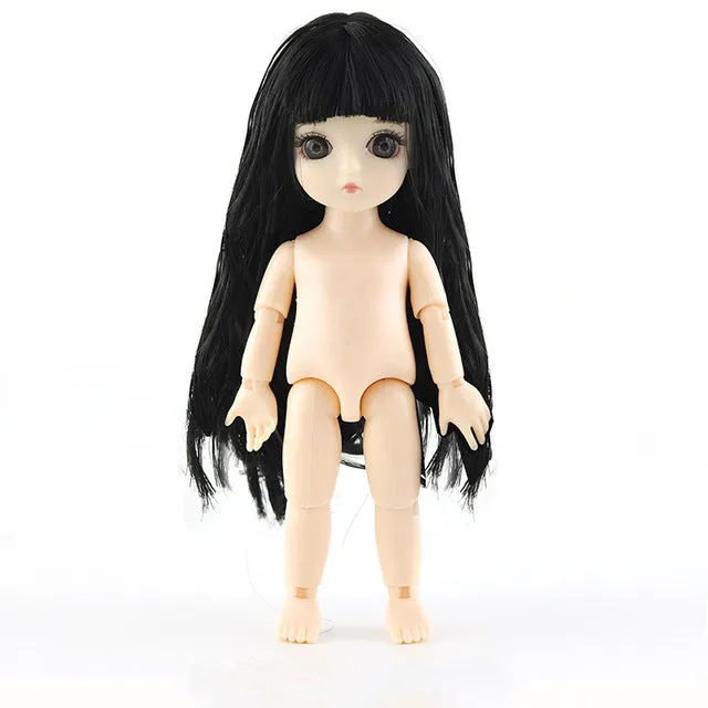 13 Moveable Jointed 15cm 1/8 Dolls Toys BJD Baby Doll Naked Nude Women Body Fashion Dolls Toy for Girls Gift Normal Skin