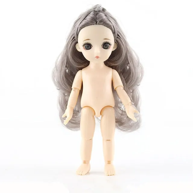 13 Moveable Jointed 15cm 1/8 Dolls Toys BJD Baby Doll Naked Nude Women Body Fashion Dolls Toy for Girls Gift Normal Skin