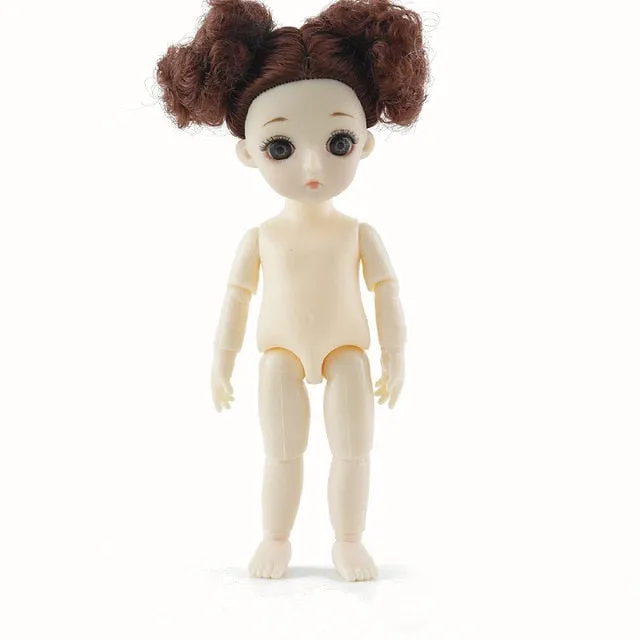 13 Moveable Jointed 15cm 1/8 Dolls Toys BJD Baby Doll Naked Nude Women Body Fashion Dolls Toy for Girls Gift Normal Skin
