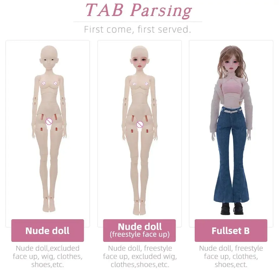 1/4 Luna BJD Doll - Korean Girl Group Model with Movable Joints & Professional Faceup