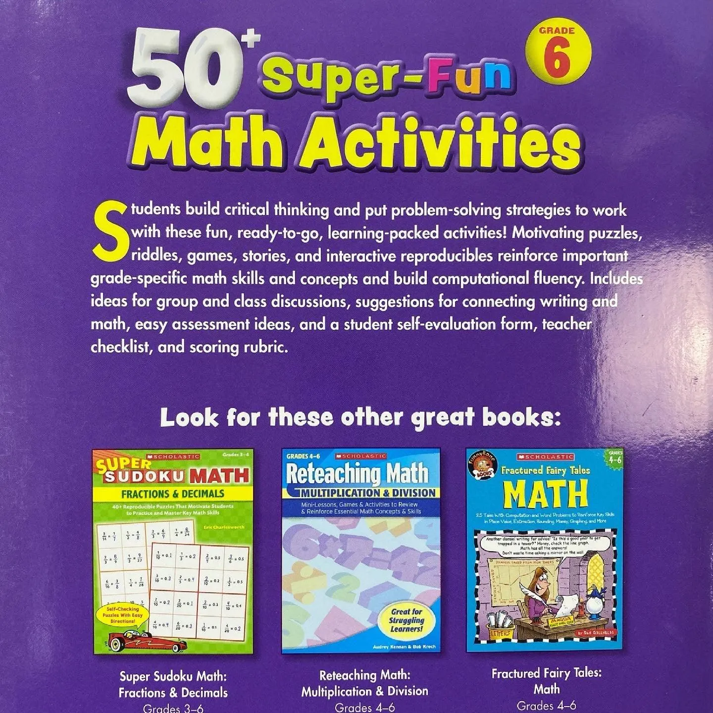 50  Super Fun Math Activities - Grade 6
