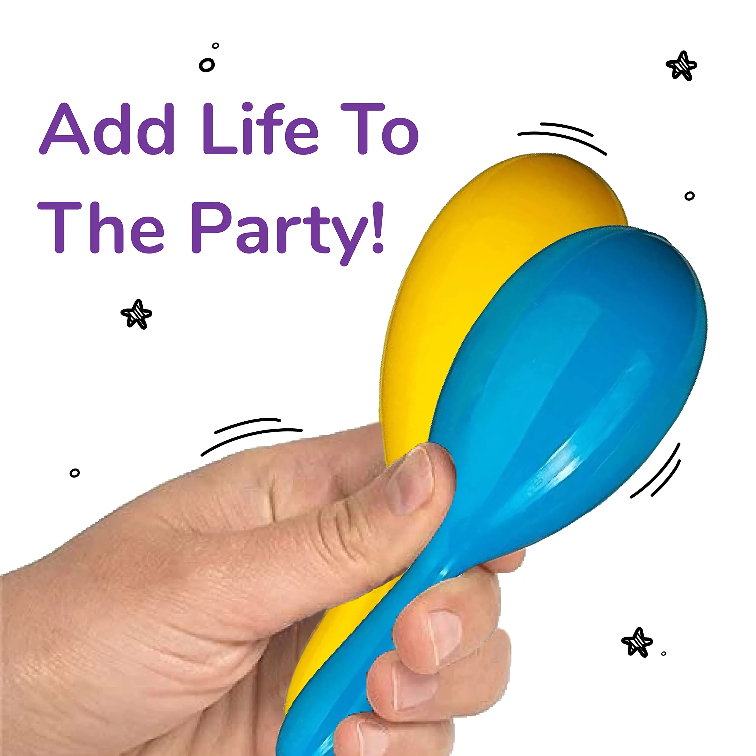 Add Life To The Party! 24 Neon Maracas, Adorable Party Favors, Noisemaker For Birthday