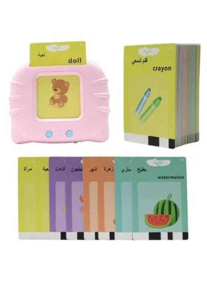 (Bilingual) Arabic and English Learning Audible Toy with Flash Cards for Kids Ages 3-6