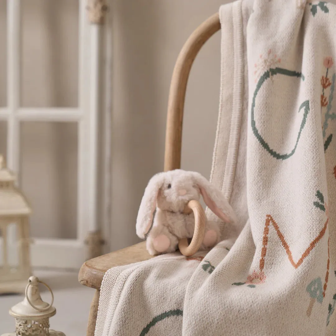 Bunny Wooden Baby Rattle