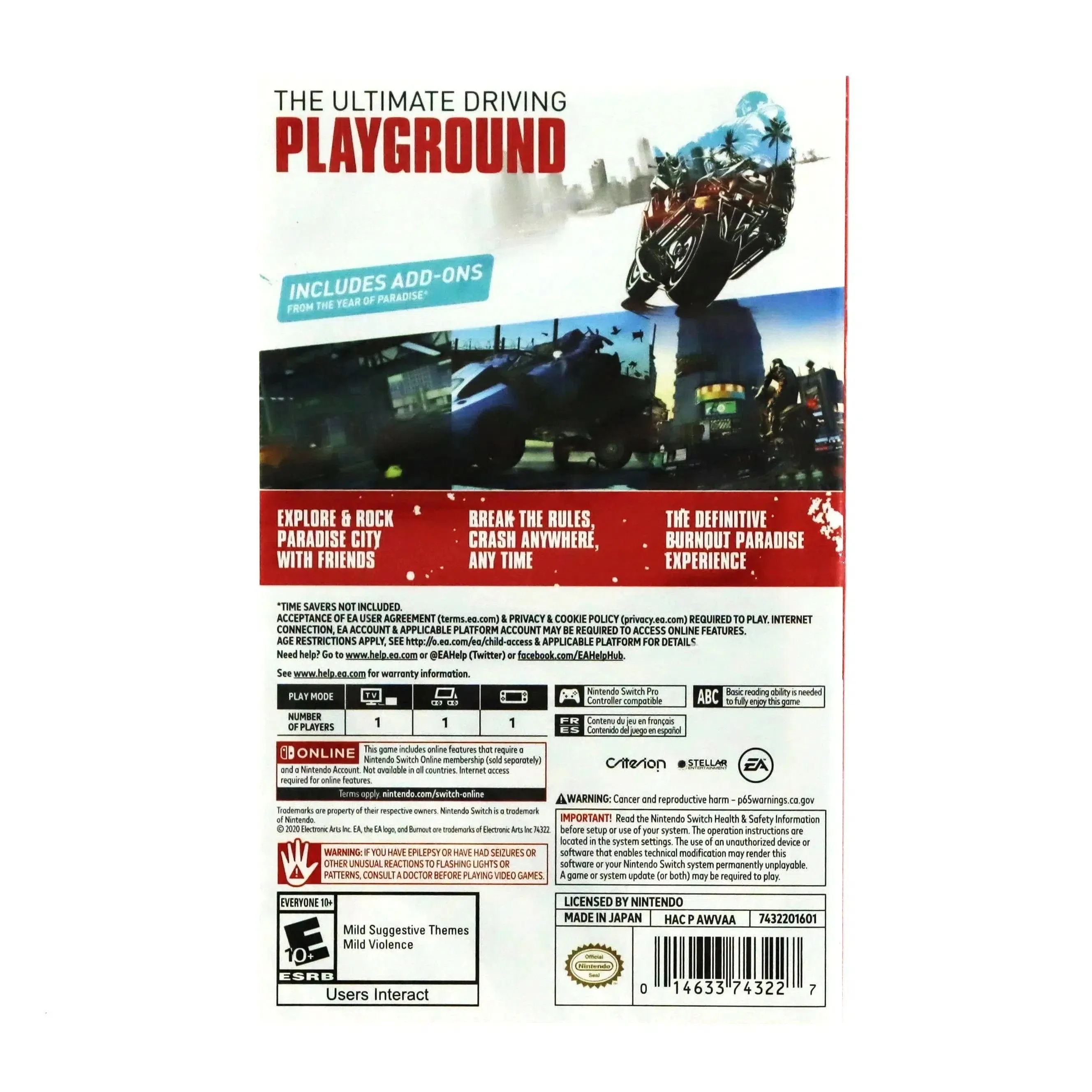 Burnout: Paradise Remastered - Nintendo Switch