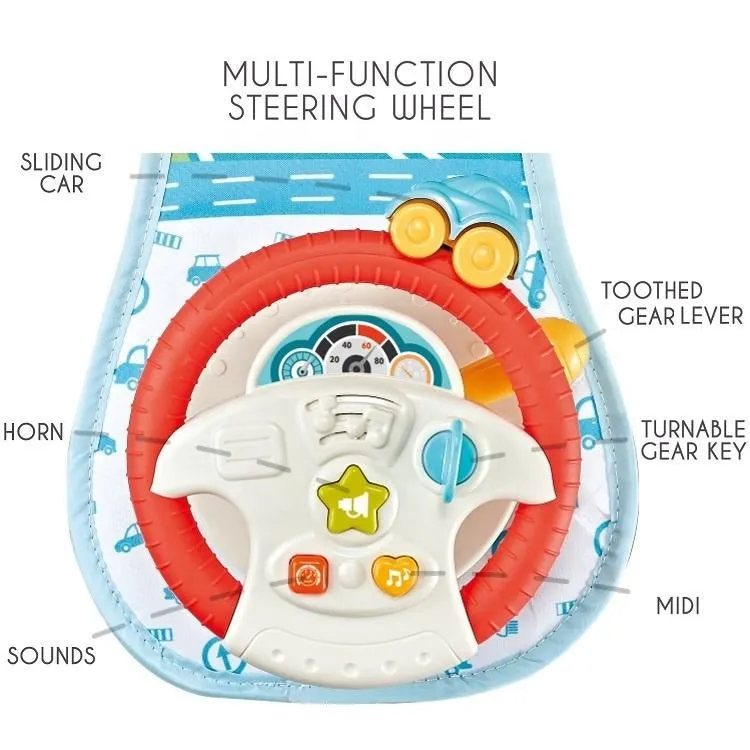 Car Seat & Steering Wheel Educational Toy For Kids