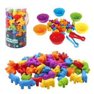 Child Game Color Sorting Toys Montessori Counting Kids Toy Educational Learning Toys Baby Fine Motor Toys For Children 2-4 Years