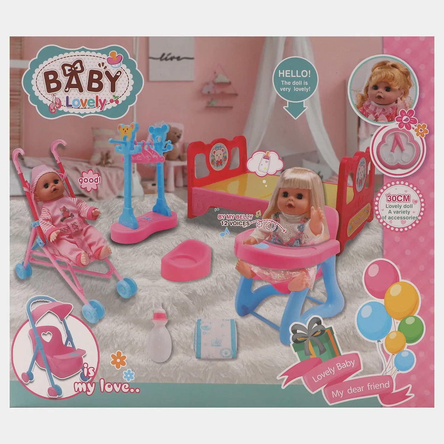 Doll Set With Assembling Table For Kids