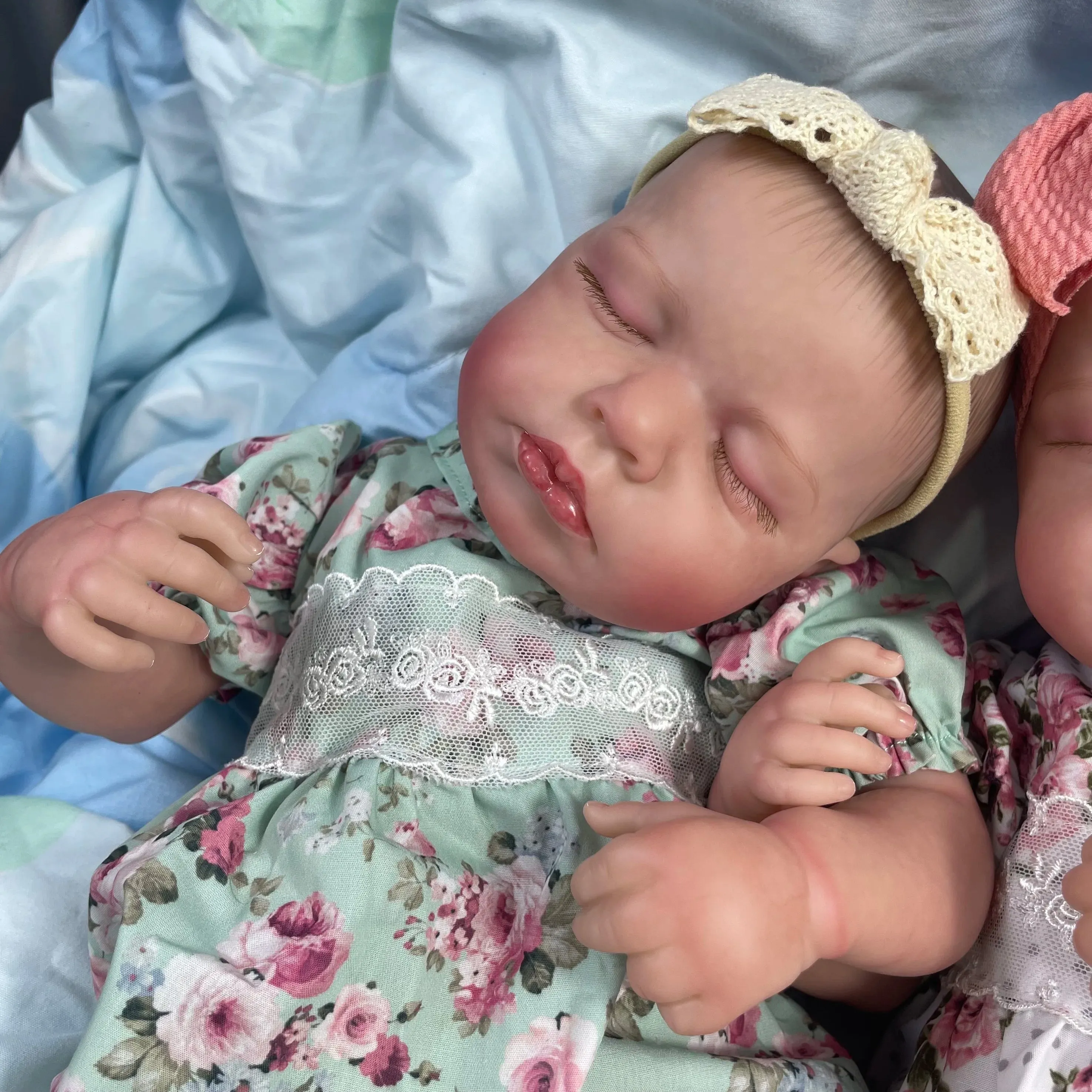ELMAS Lifelike LouLou Twins 50CM Reborn Baby Dolls for Girls