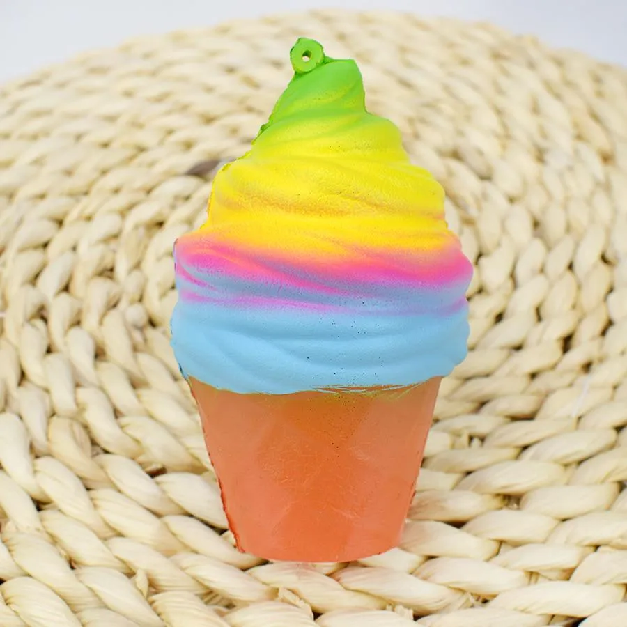 Funny Ice Cream Slow Rising Squishy Toy Jumbo Squishe Squeeze Initiation Toys for Kids Stress Relief Gifts for All People Home Decorations