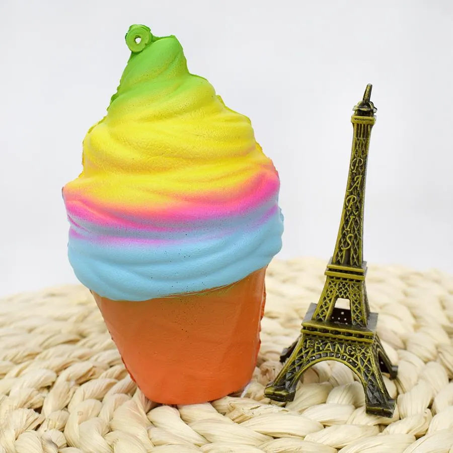 Funny Ice Cream Slow Rising Squishy Toy Jumbo Squishe Squeeze Initiation Toys for Kids Stress Relief Gifts for All People Home Decorations