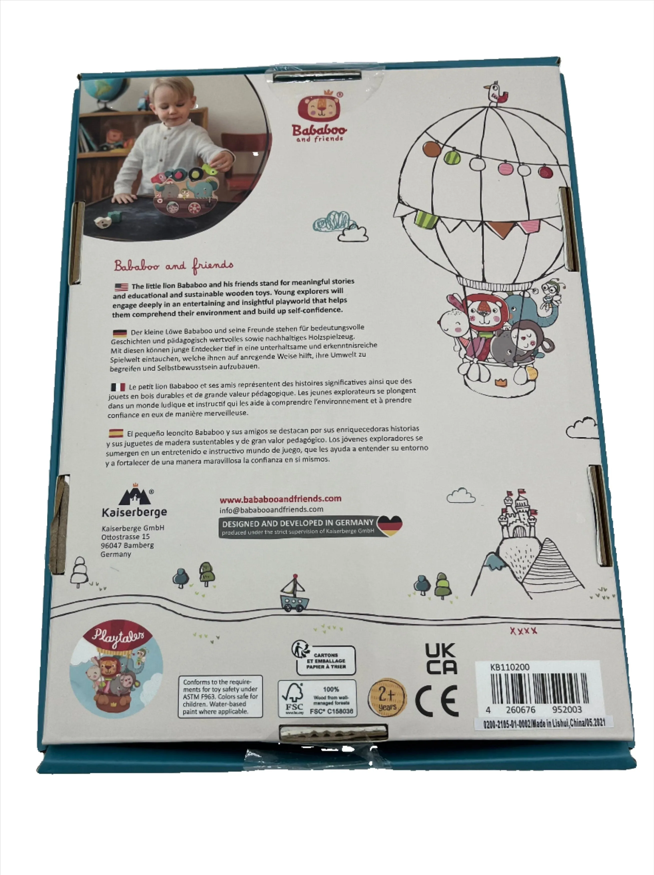 Game, Wooden Balance Game for Ages 2 , Bababoo and Friends, Case of 2