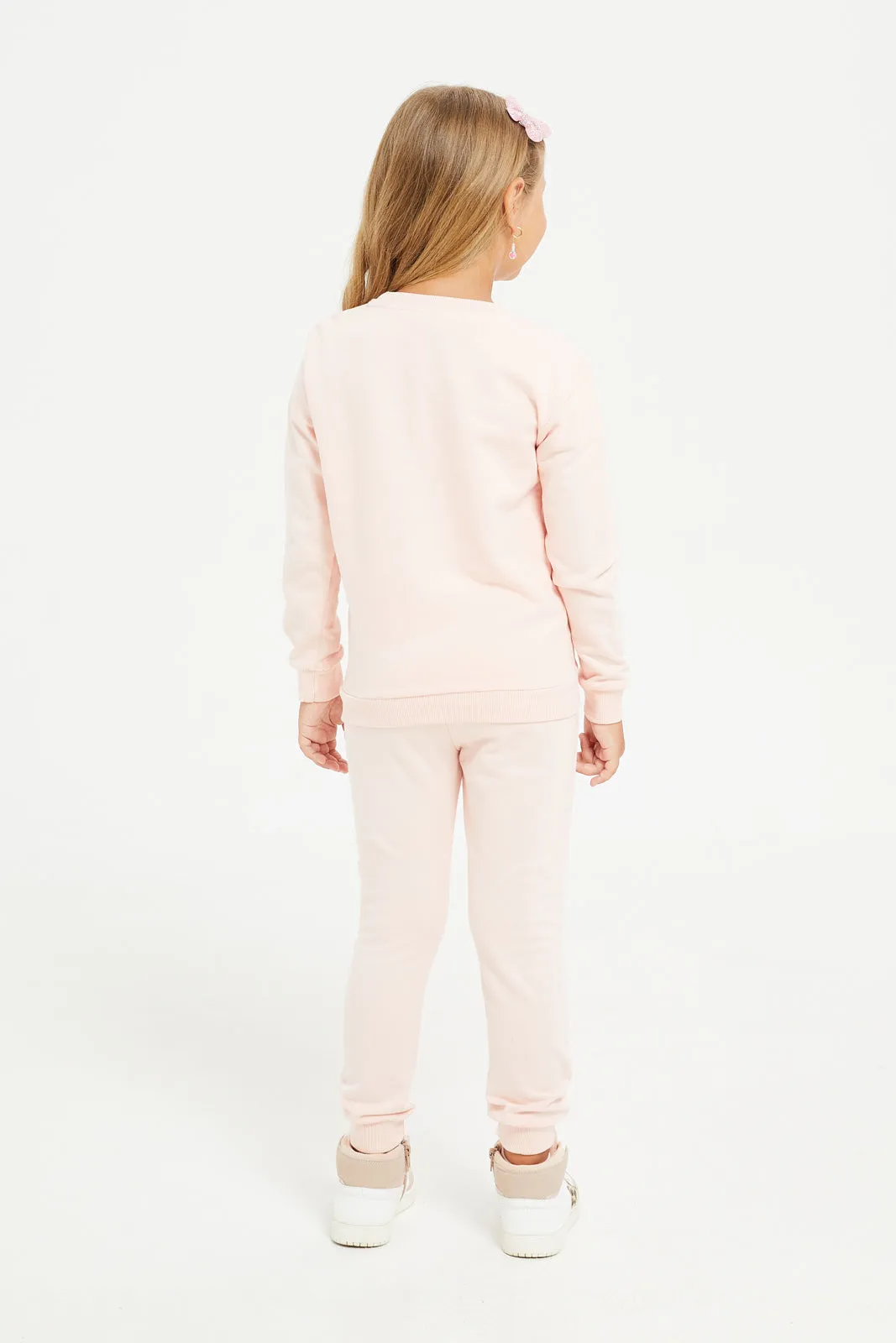 Girls Pink Jogger Suit (2 Piece)