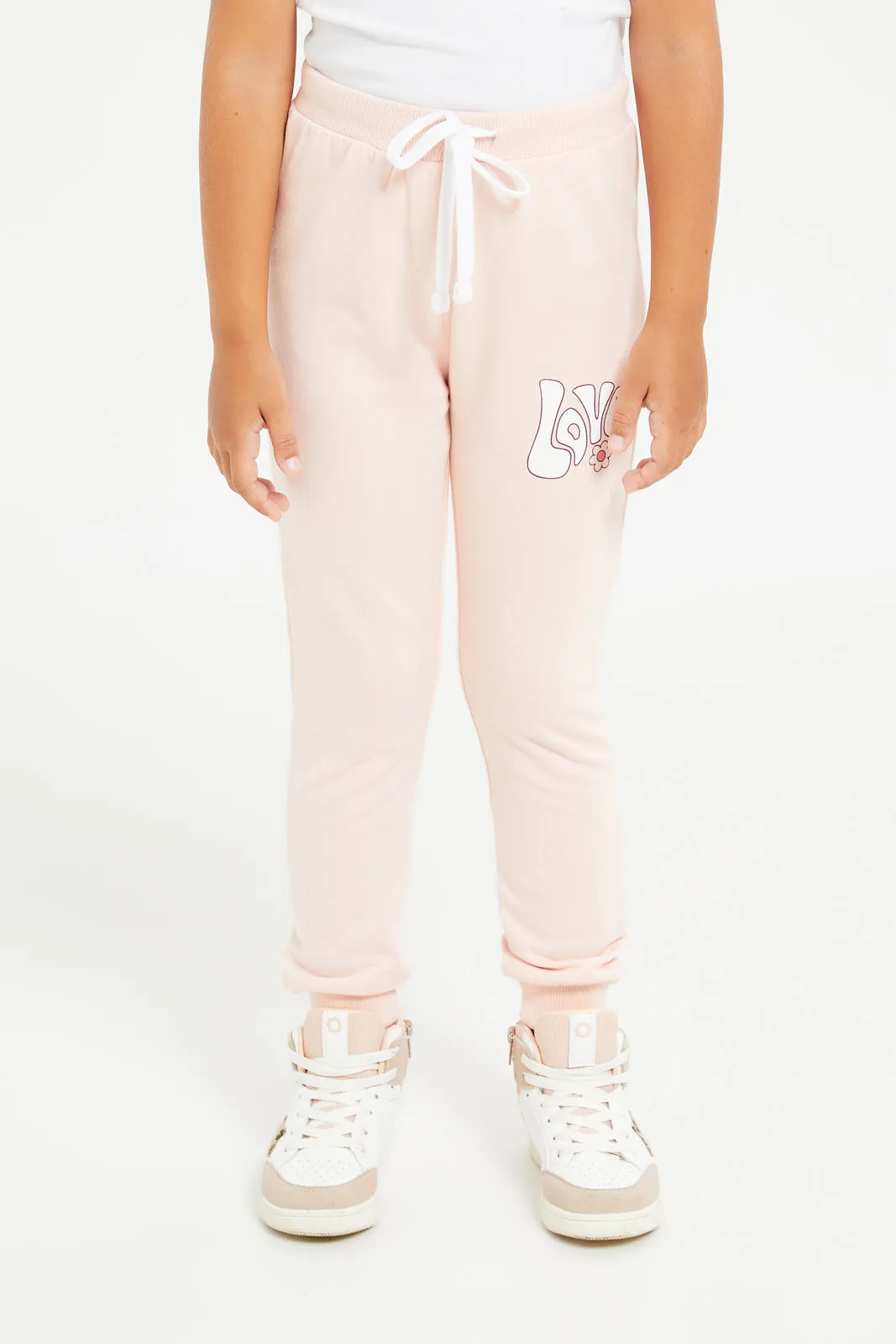 Girls Pink Jogger Suit (2 Piece)
