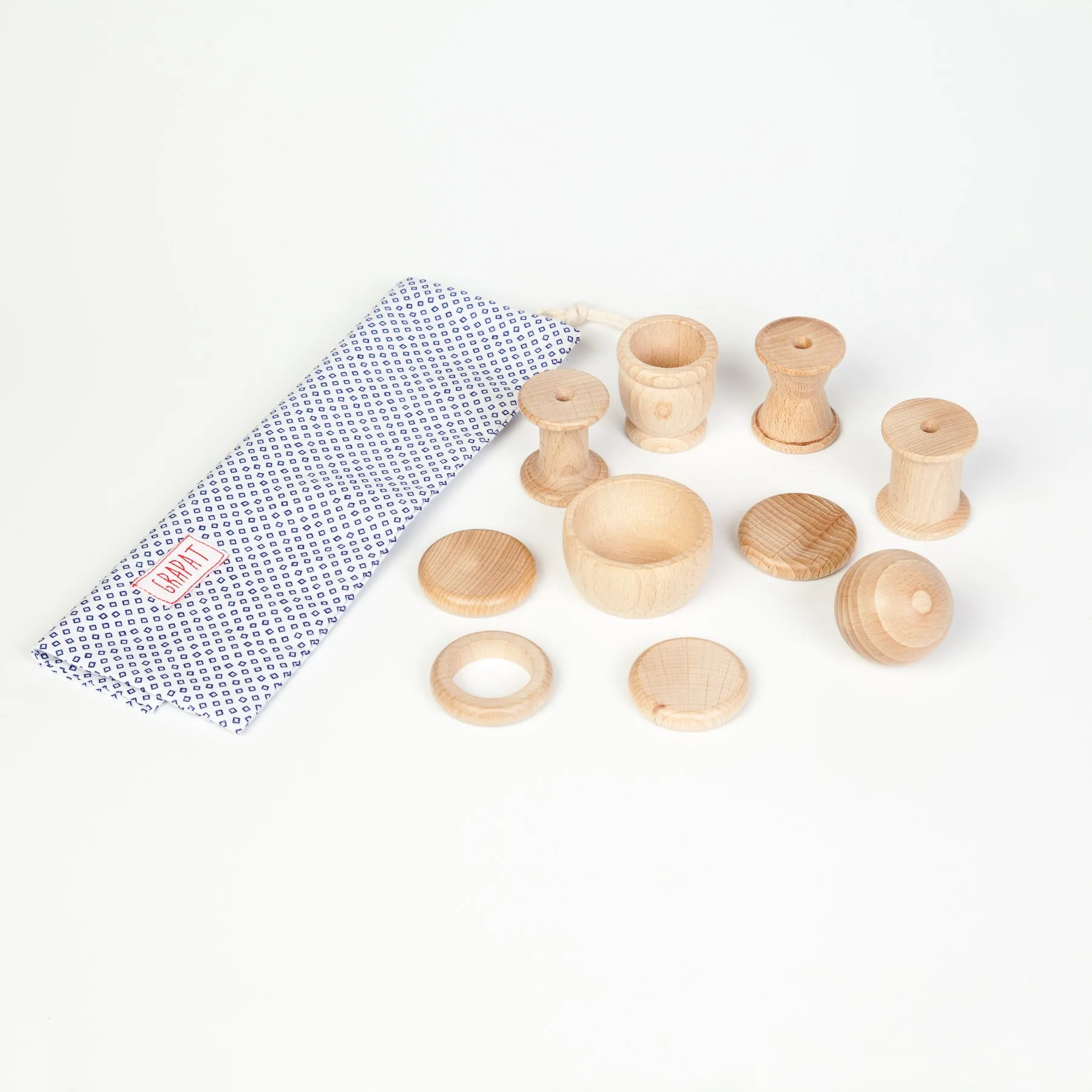Grapat Treasure Basket Natural, 10 elements