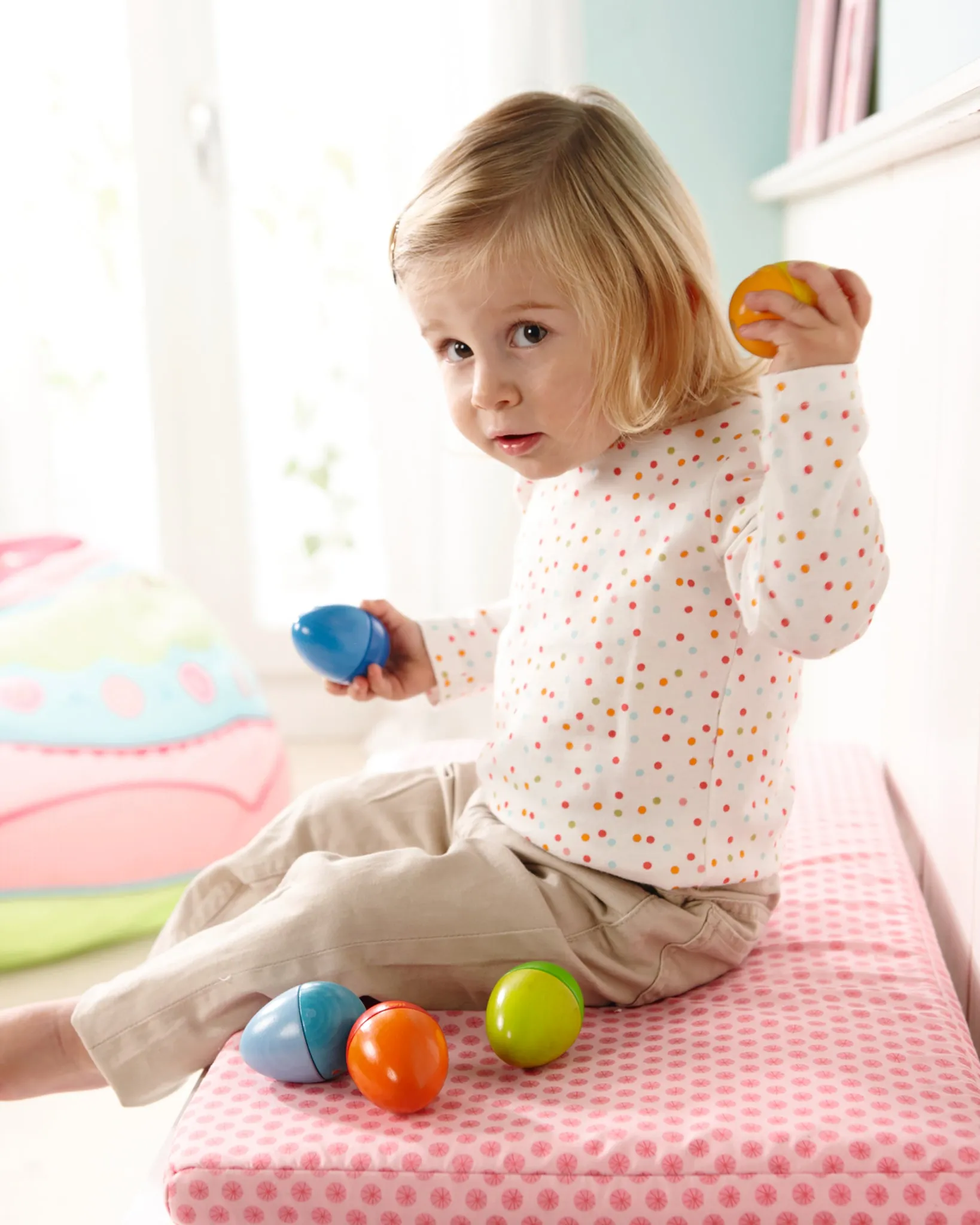 HABA Wooden Musical Eggs - Set of 5