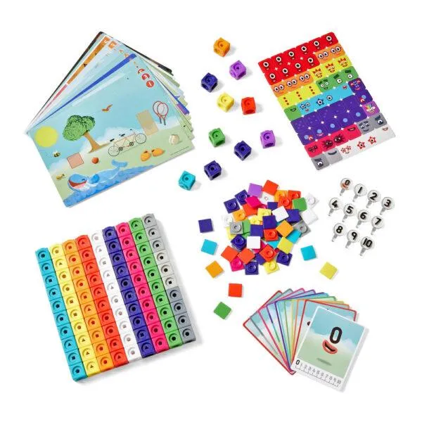 Hand2Mind Number Blocks MathLink Cubes 1-10 Activity Set