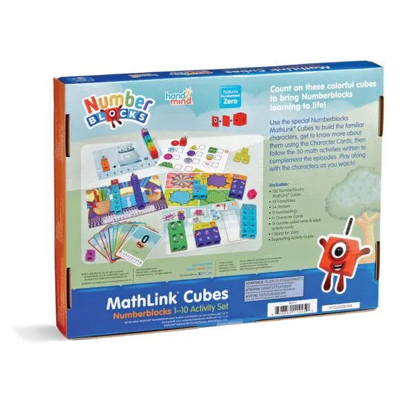 Hand2Mind Number Blocks MathLink Cubes 1-10 Activity Set
