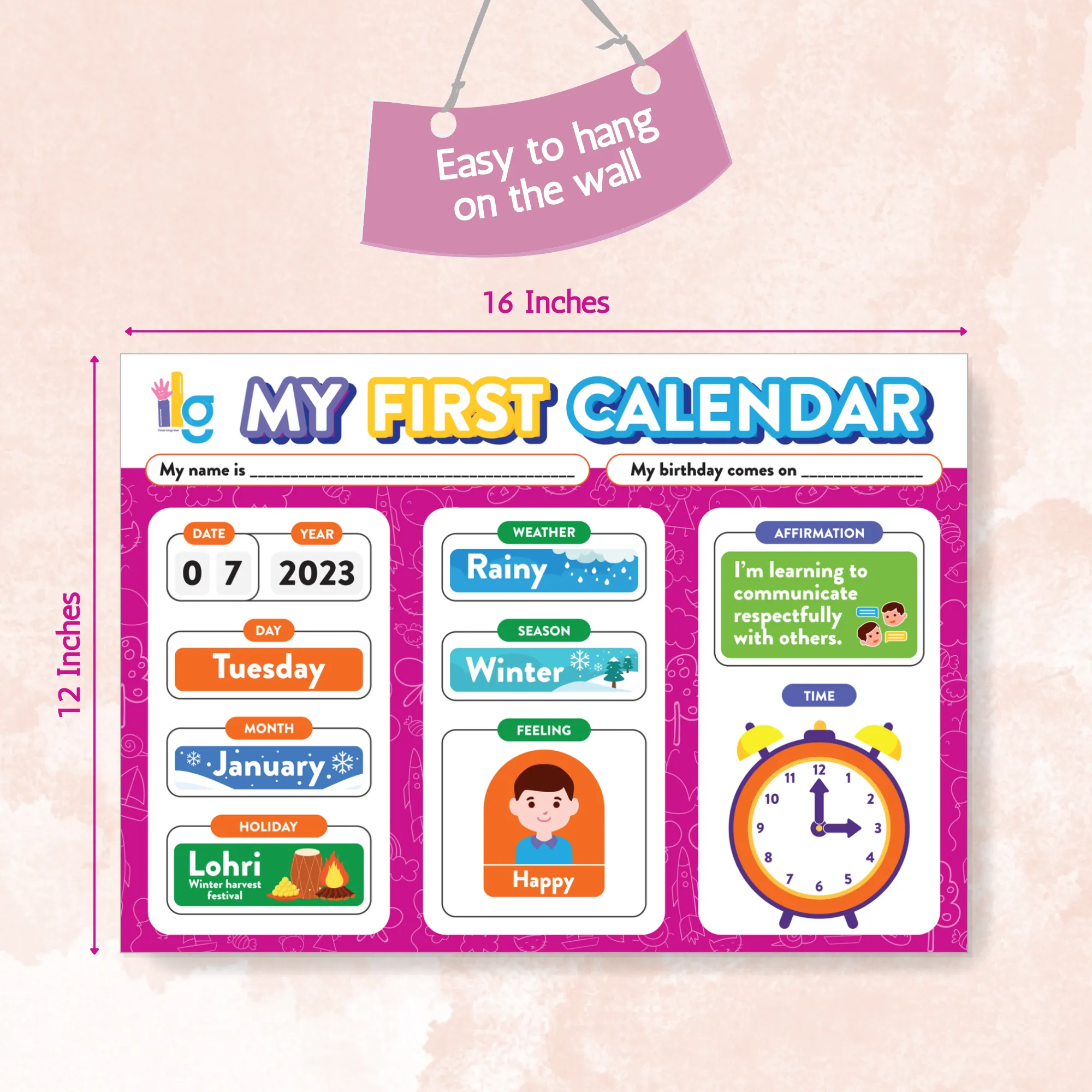 iLearnNgrow My First Home Calendar