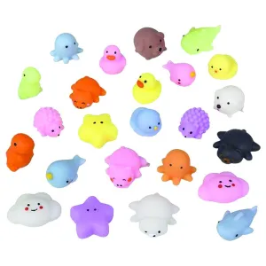 Kicko Squishy Stretchy Animals - Pack of 12, 1.5 Assorted Squeezable Rubber Animals