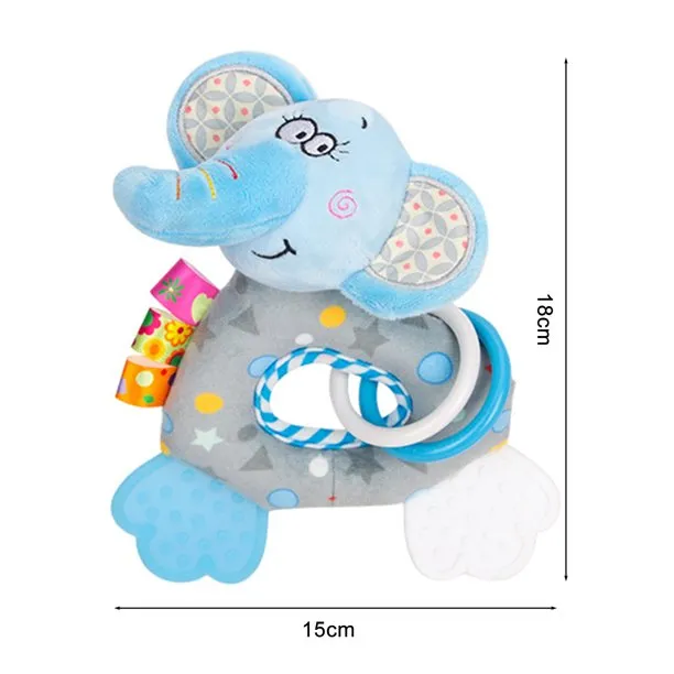 Little Angel Baby Rattles Animal (Blue)
