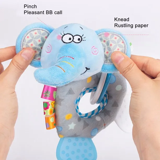 Little Angel Baby Rattles Animal (Blue)