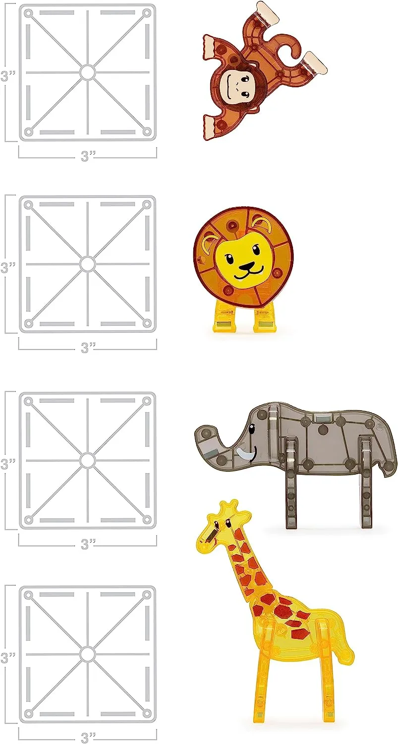 MAGNA-TILES Safari Animals - 25 Piece Set