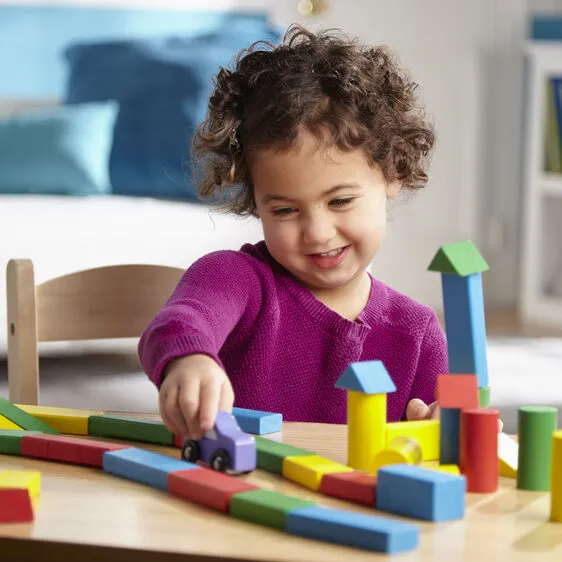 Melissa & Doug 100 Piece Classic Wood Blocks Set
