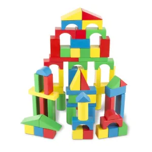 Melissa & Doug 100 Piece Classic Wood Blocks Set