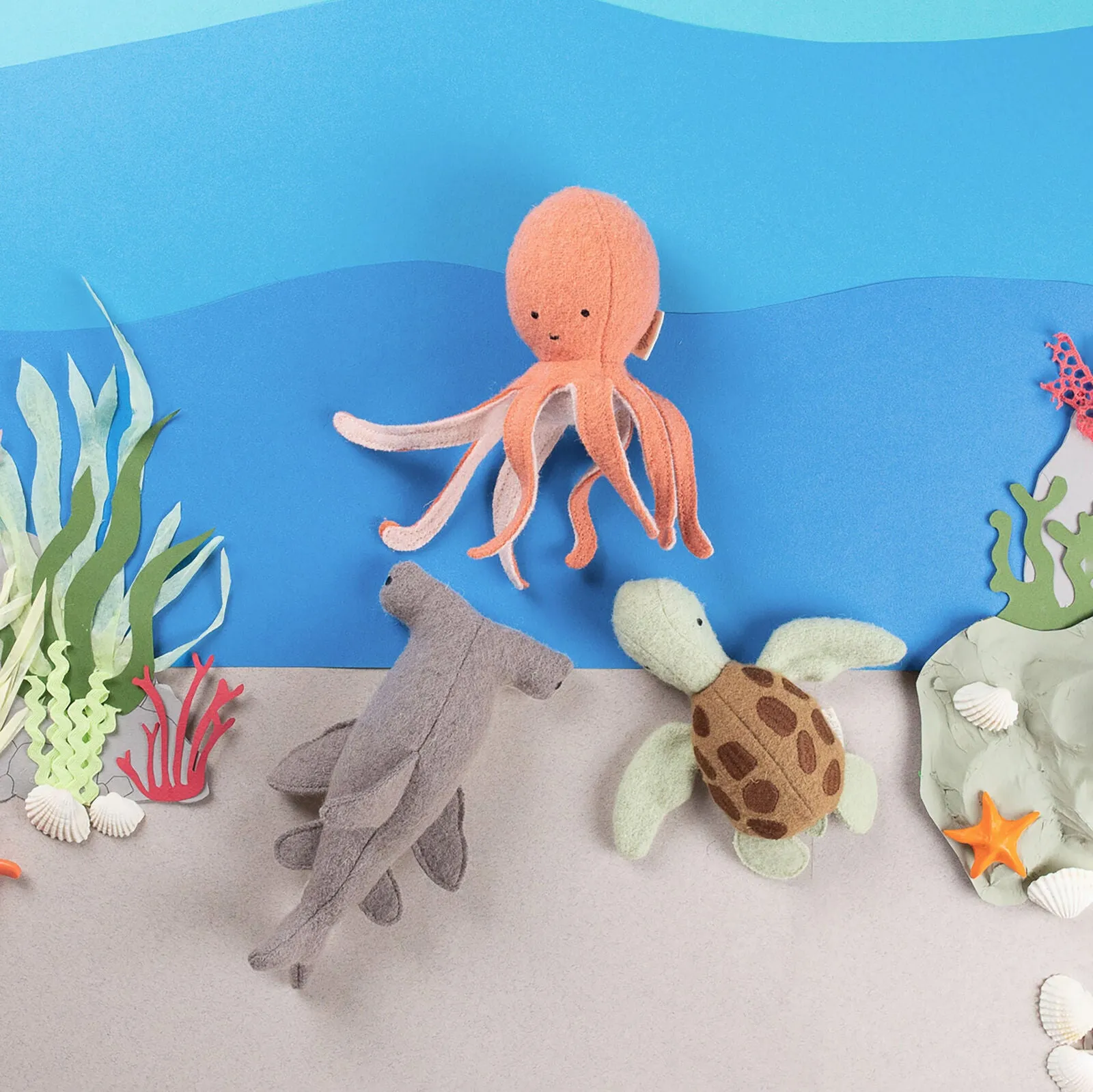 Olli Ella Holdie Folk Set - Marine Animals