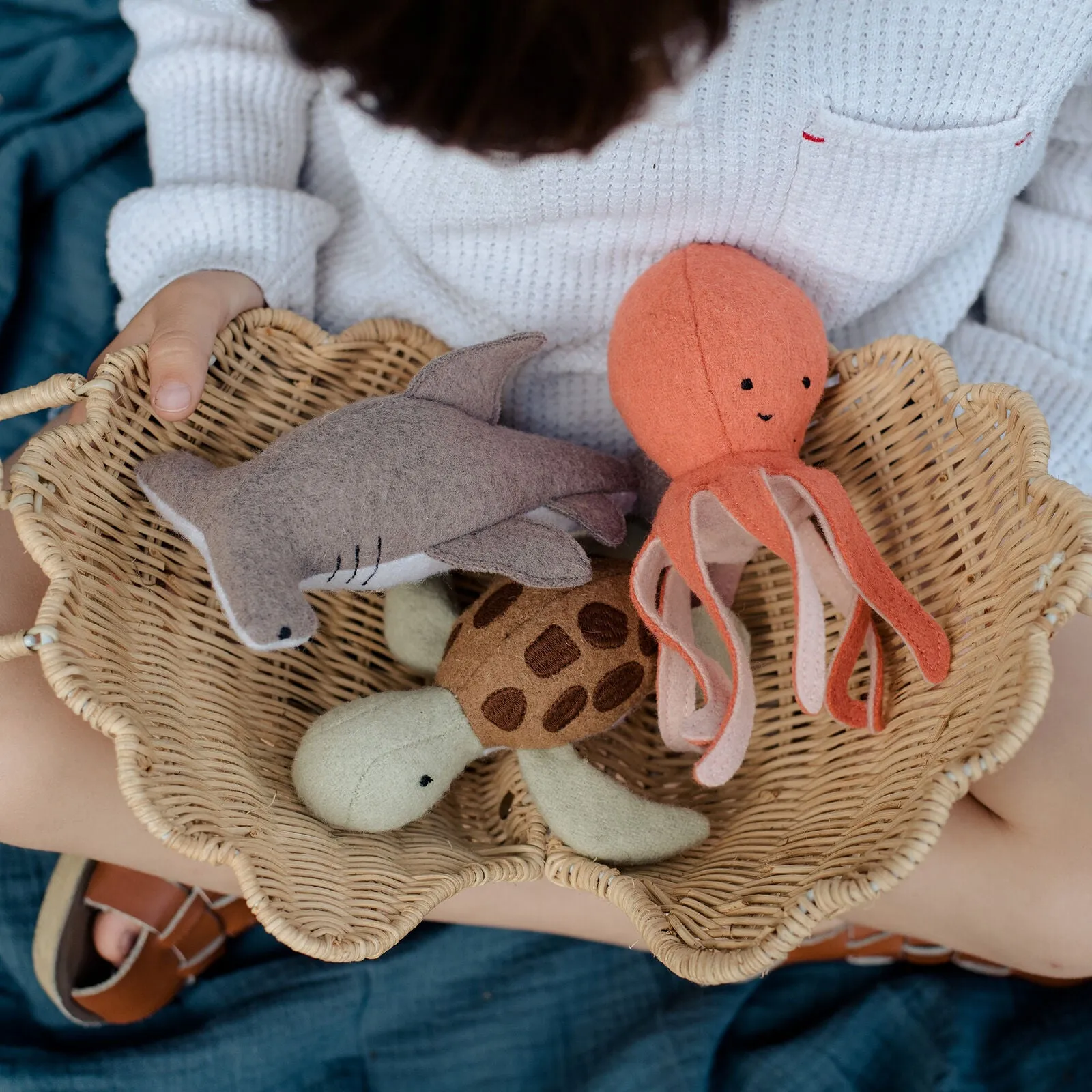 Olli Ella Holdie Folk Set - Marine Animals