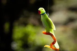 Pettie the Parrot Figurine with Cremation Ash
