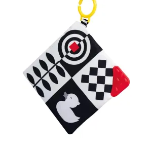 Priya & Peanut Baby Sensory Crinkle Square - Black   White