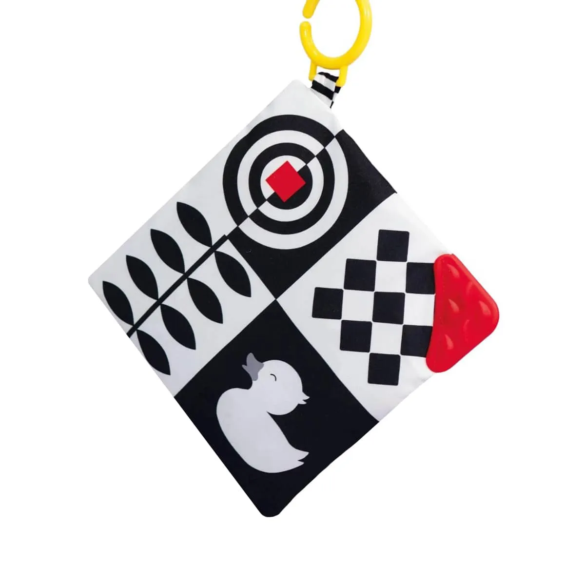 Priya & Peanut Baby Sensory Crinkle Square - Black   White