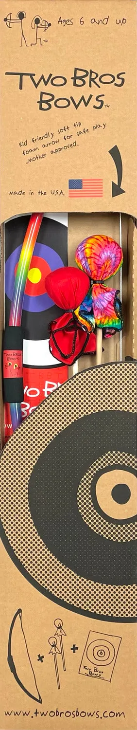 Rainbow Tie Dye Bow Set