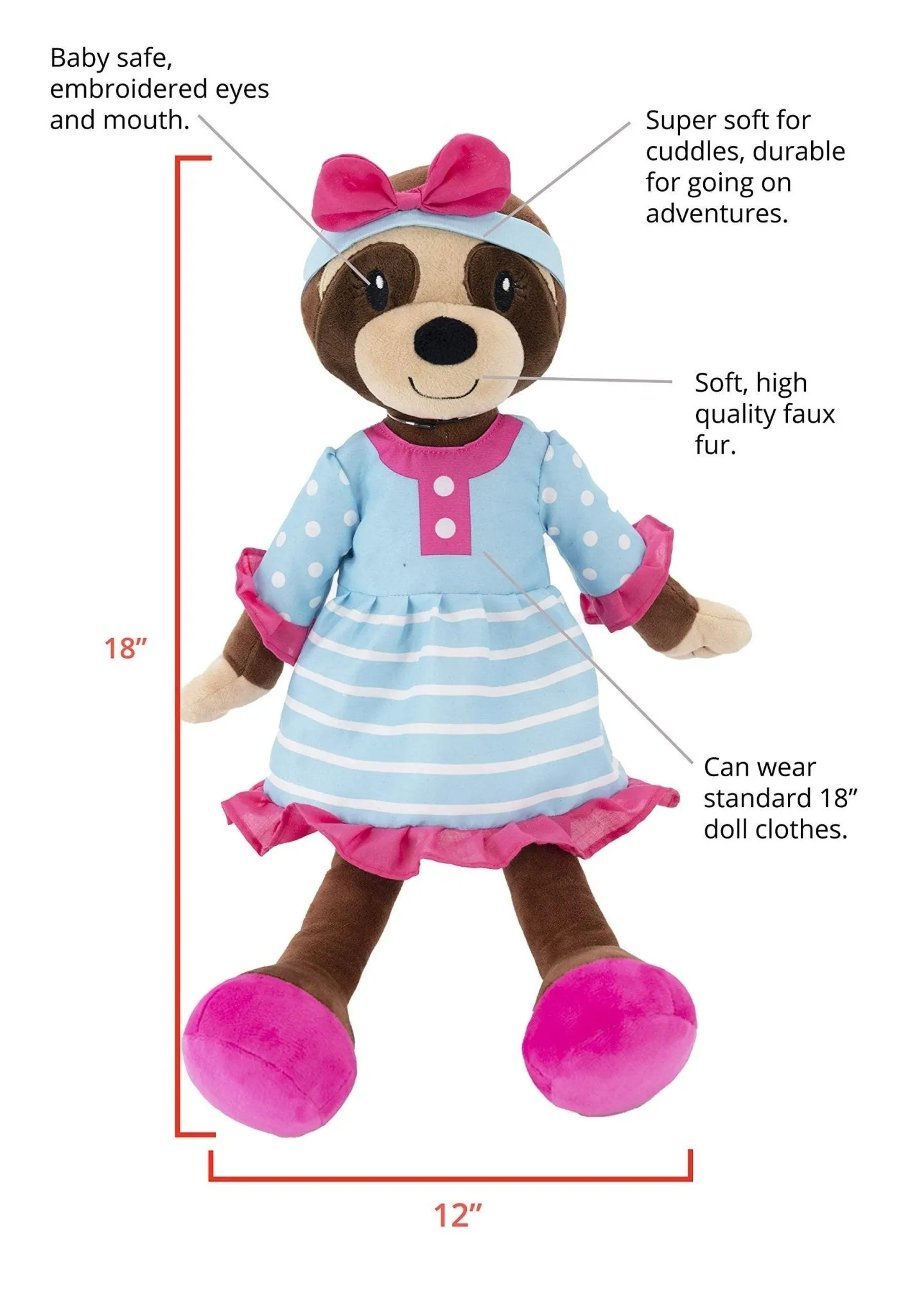 Sharewood Forest Friends 18 Inch Rag Doll Sofie the Sloth