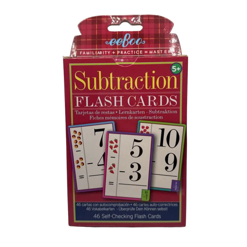 Subtraction Flash Cards - New
