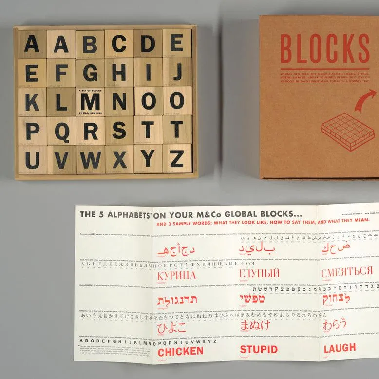 Tibor Kalman Global Alphabet Blocks