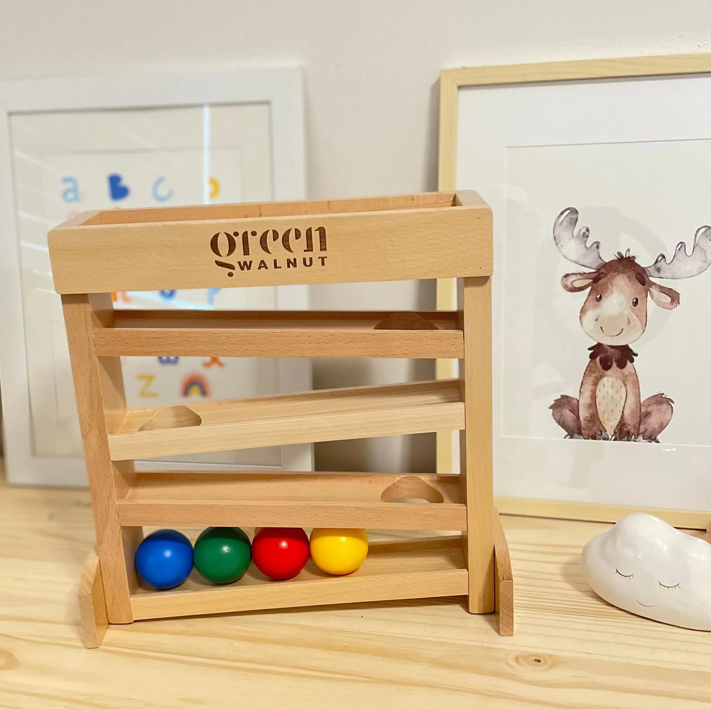 Wooden Ball Runner / Ball Tracker