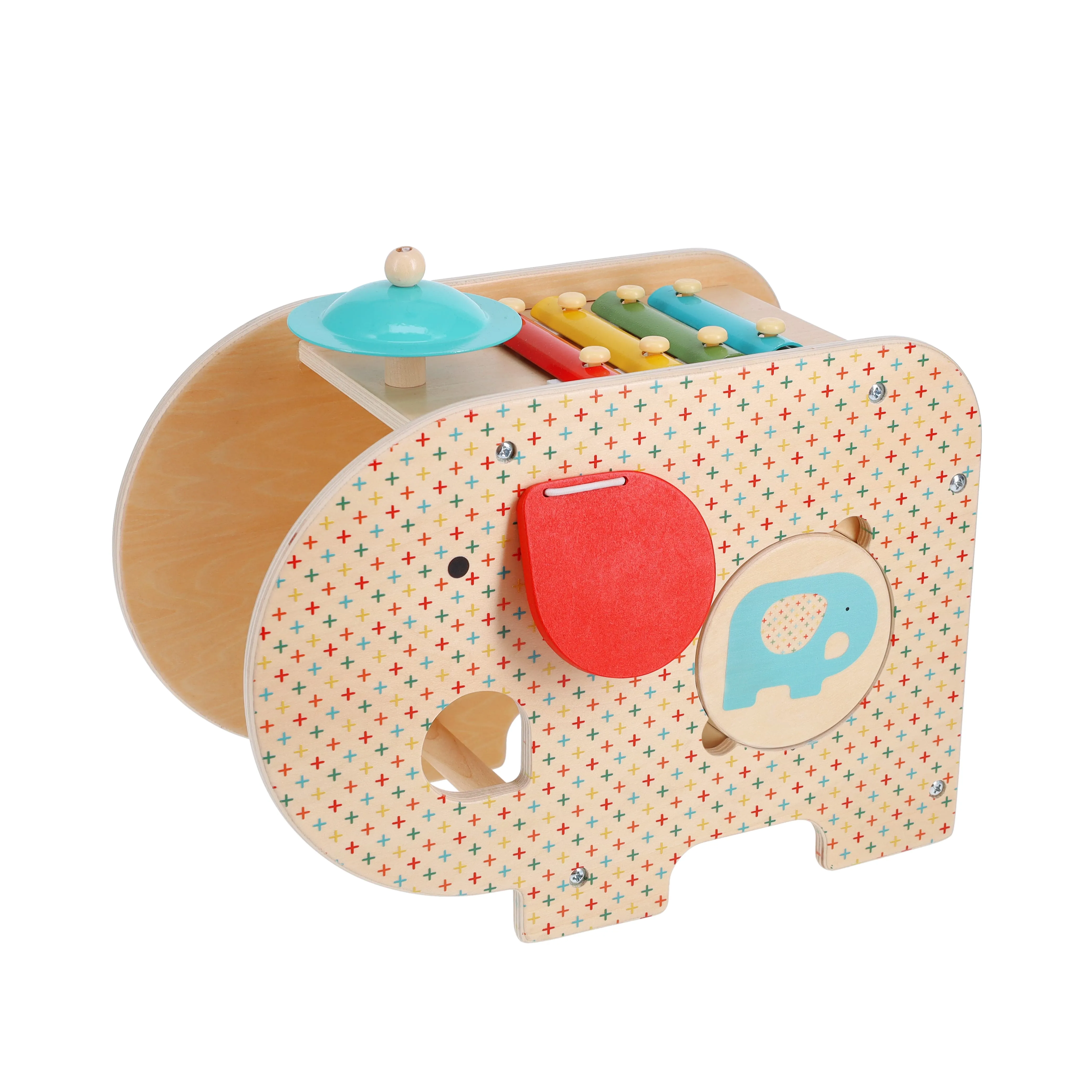 Wooden Toy - 5-in-1 Elephant Music